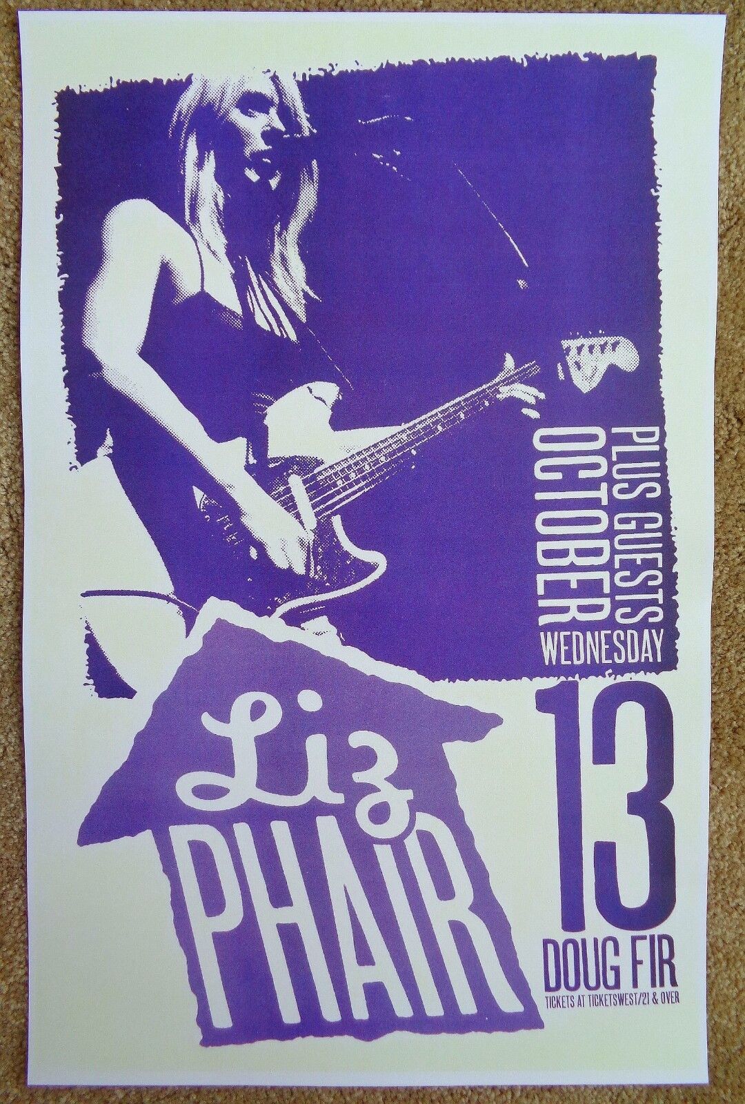 LIZ PHAIR 2010 Gig POSTER Portland Oregon Concert