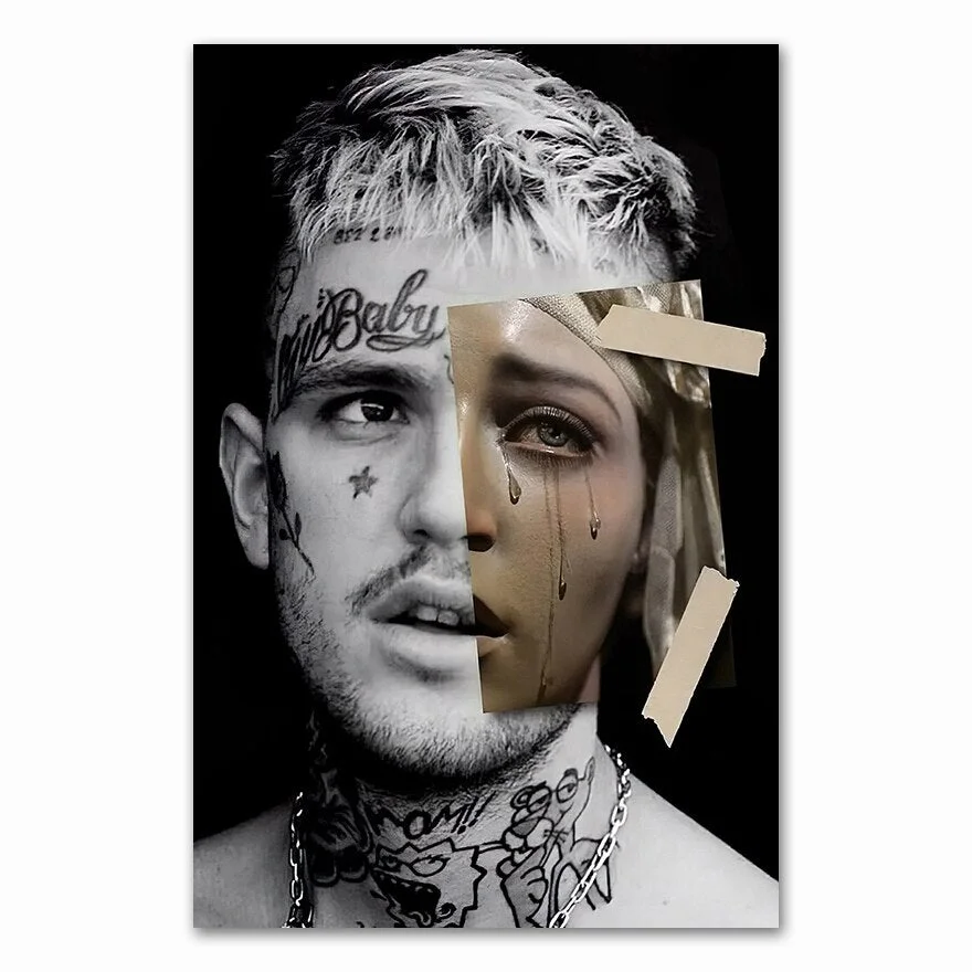 Wall Art Modular Hd Printed Pictures Nordic Style  Rapper Lil Peep Painting Modern Canvas For Living Room Home Decoration