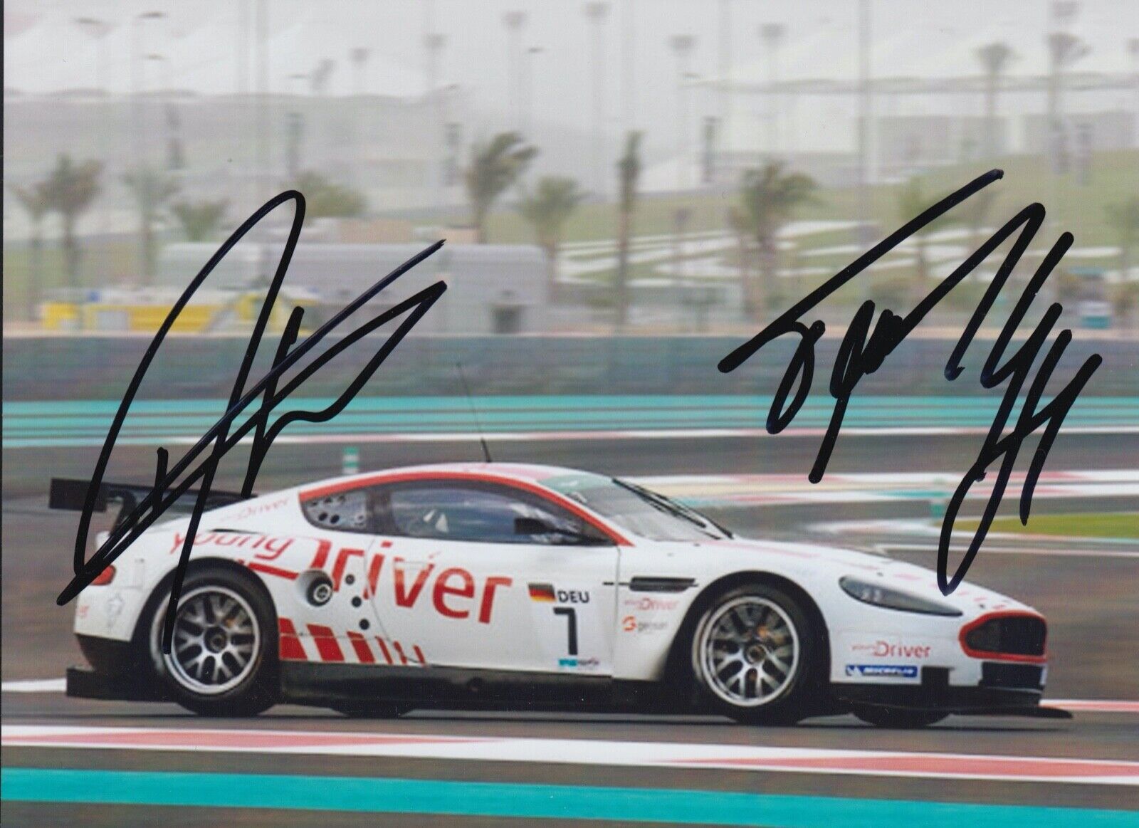 Darren Turner, Tomas Enge Hand Signed 7x5 Photo Poster painting - FIA GT Championship 9.