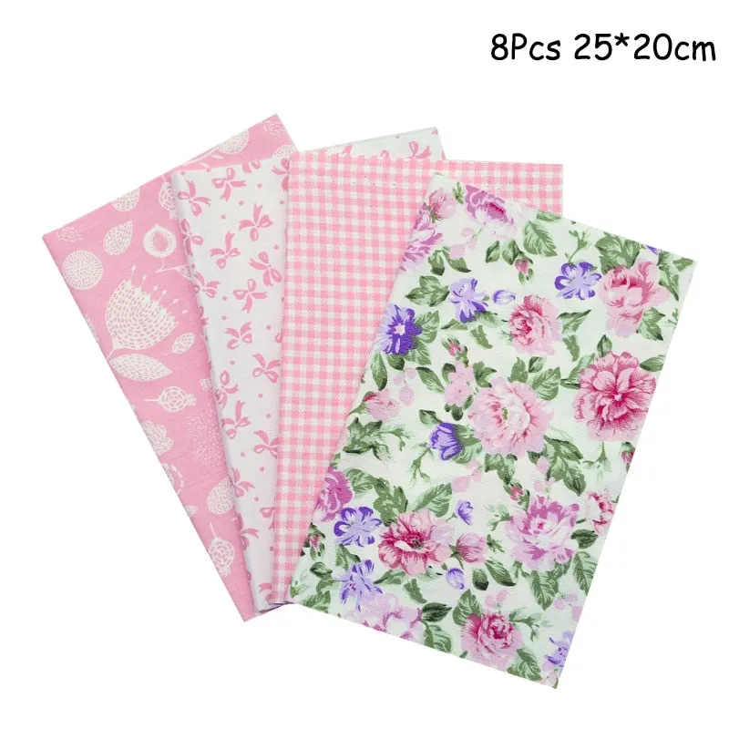 25x25cm and 25x20cm Printed Cotton Fabric Cloth Sewing Quilting Fabrics for Patchwork Needlework DIY Handmade Accessories