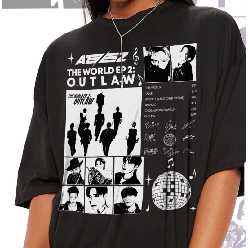 ATEEZ THE WORLD EP.2 : OUTLAW Tracklist T-shirt