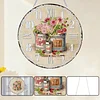 2D DIY Acrylic Iron Bucket Diamond Painting Wall Clock Pendant w/ Clock Function