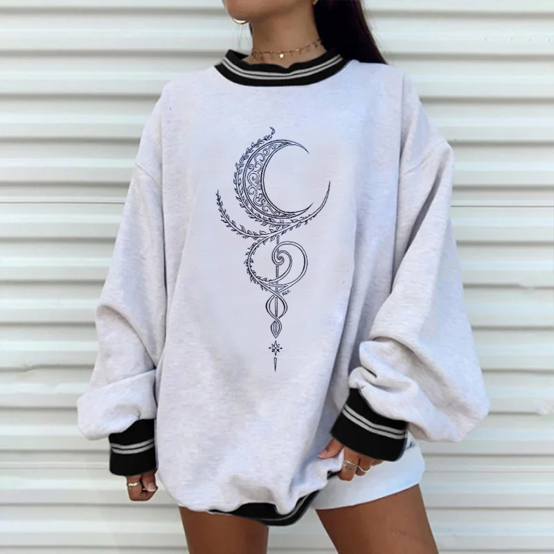   Elegant Moon Rattan Printed Women's Designer Sweatshirt - Neojana