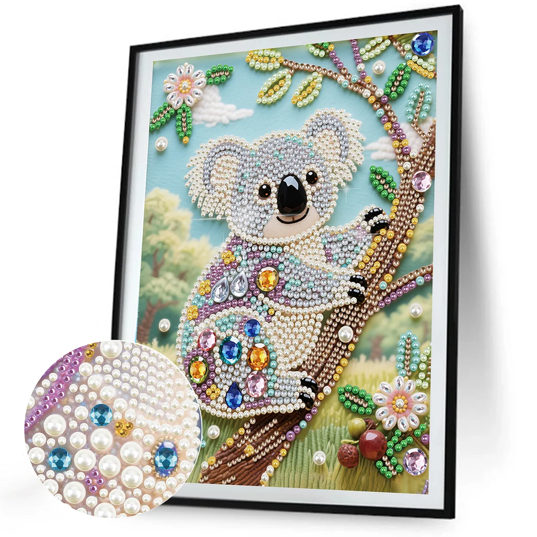 Blue Koala DIY Partial Diamond Pearl Painting Art Kits 30x40cm Special Shape Pearl Gem Paintings Picture Arts Craft for Adults Beginners Home Wall Decor