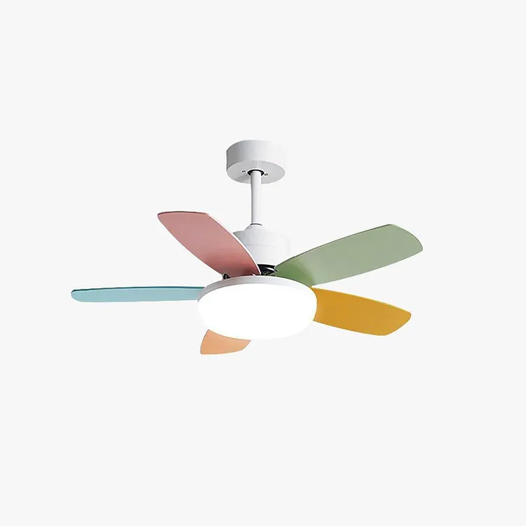 Morandi Colorful DC Ceiling Fan with Light, Summer, 42''