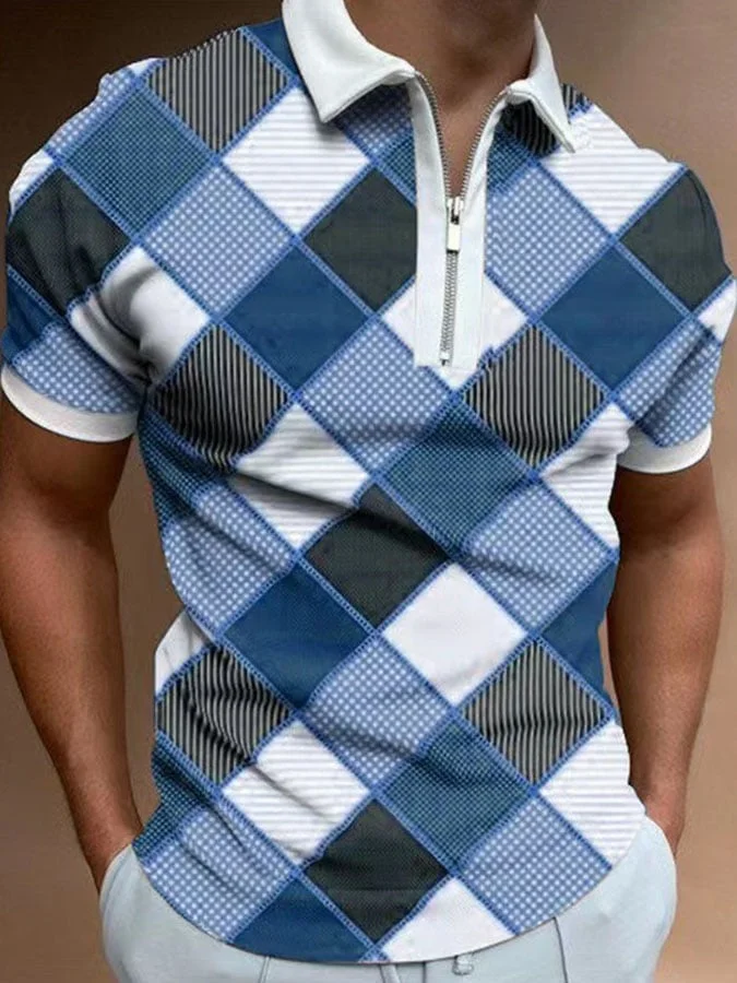 Men'S Casual Short-Sleeved Polo Shirt