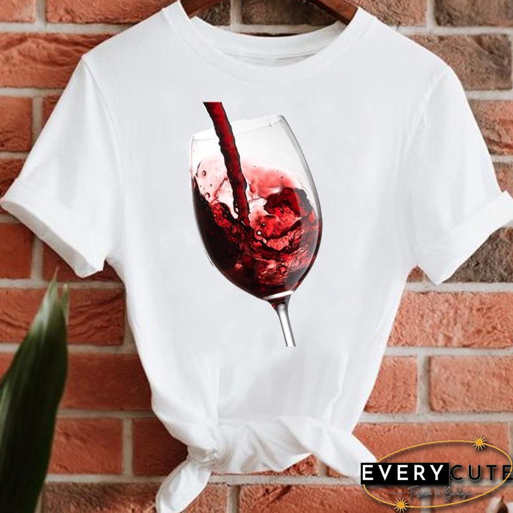 Women Lady Short Sleeve T-Shirts Print Tee Fashion Summer Clothes Female Style New 90S Trend Tshirt Top Graphic T-Shirt