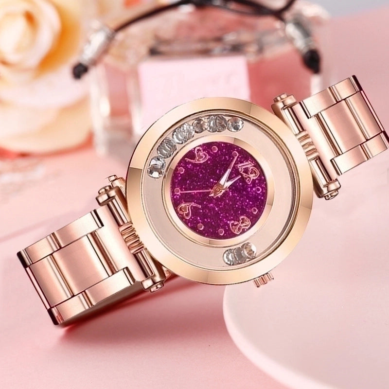 New Fashion Diamond Ladies Hand Watch Hot Selling Glitter Quartz Steel Band Watch