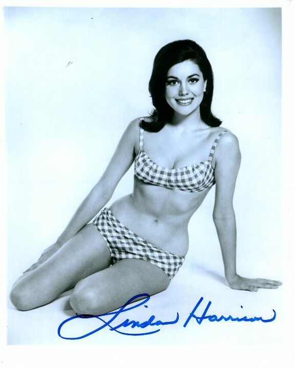 LINDA HARRISON signed autographed BIKINI Photo Poster painting