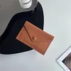 Minimalist Lychee-Grain Envelope Leather Card Holder