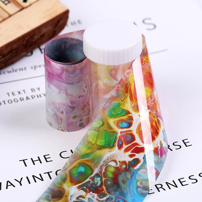 Nail Foils Marble Series Nail Transfer Foils Decorations DIY Idea Nail Art Transfer Sticker Decals Nail Accessories 4*100cm