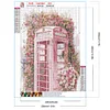 Diamond Painting-DIY Full Round Drill Flower Phone Booth