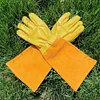 1 Pair Long Thorn Proof Rose Pruning Gloves Leather Garden Gloves for Women Men