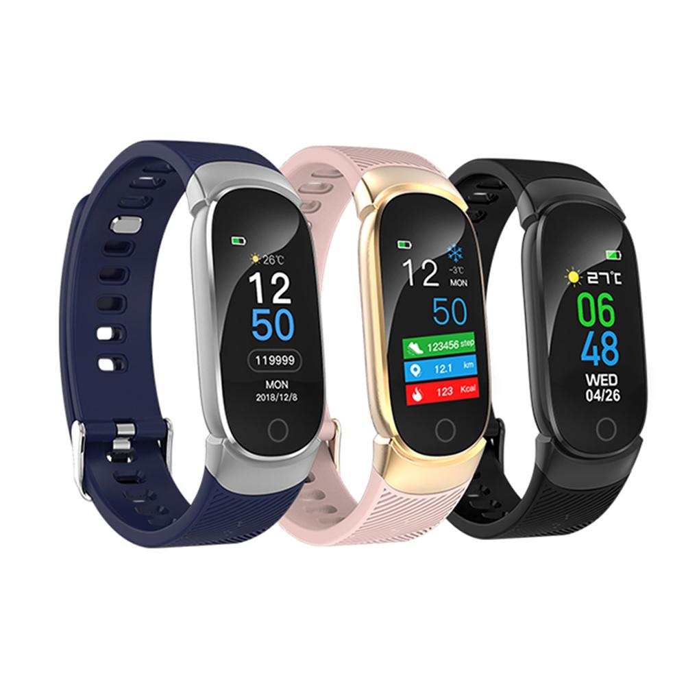 

QW16 Smart Bracelet IP67 Heart Rate Monitor Blood Pressure Fitness Tracker, Gold, 501 Original