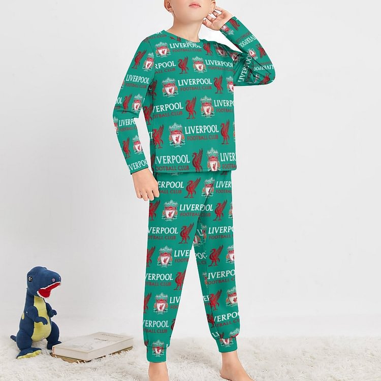 FC Liverpool Ensemble Pyjama Manches Longues Vêtements De Nuit Junior  Enfants