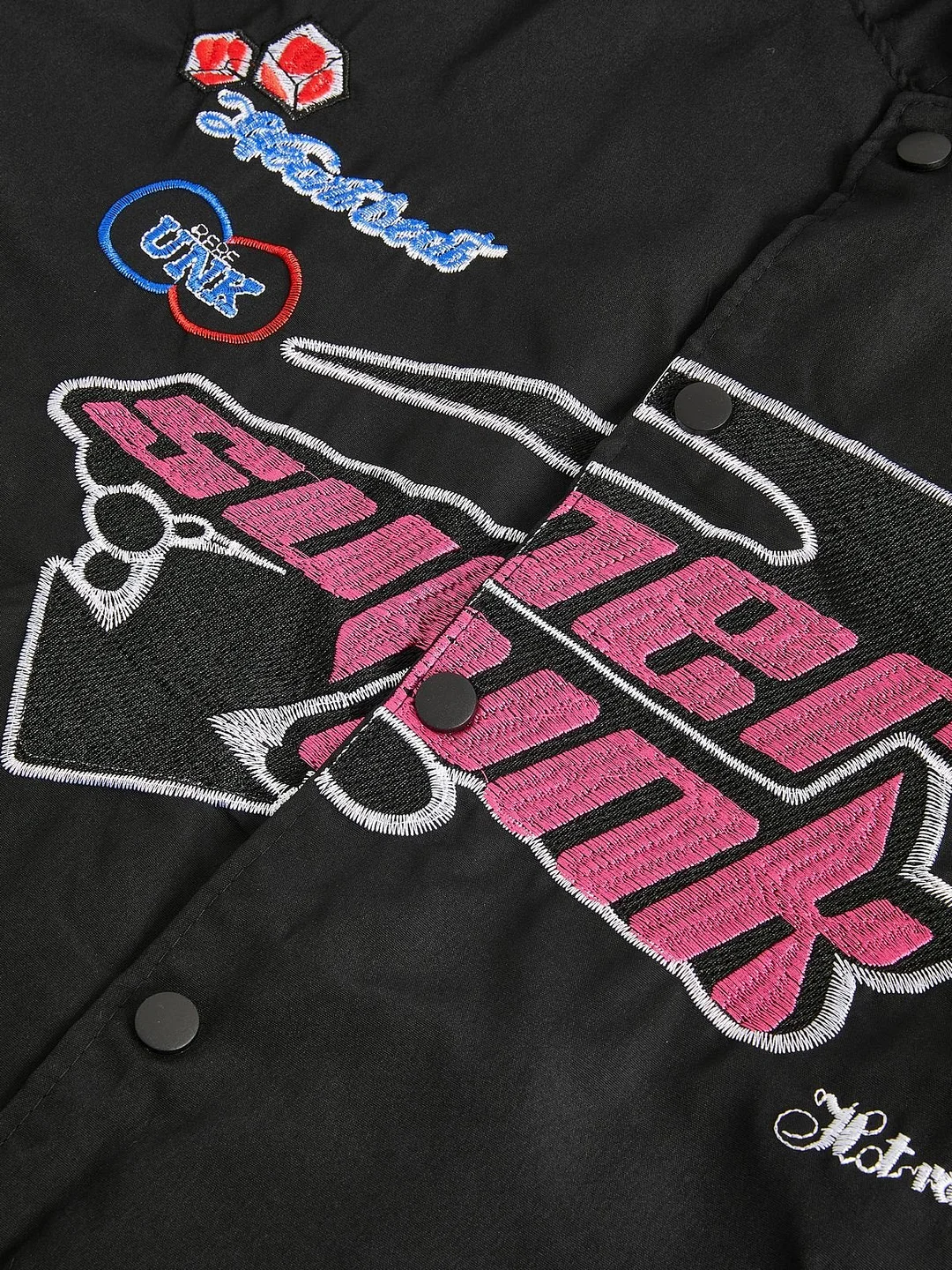 Brownm vintage motorcycle bomber jacket with embroidery