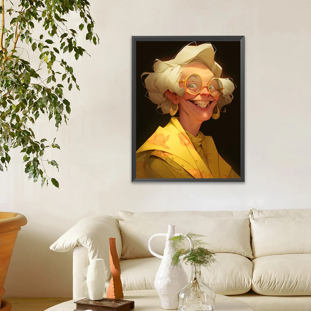 Diamond Painting - Full Round Drill - Grandma(Canvas|30*40cm)