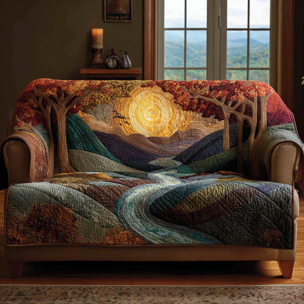 Sunlit Comfort Quilted Sofa Cover NCU0DV9204 everthome