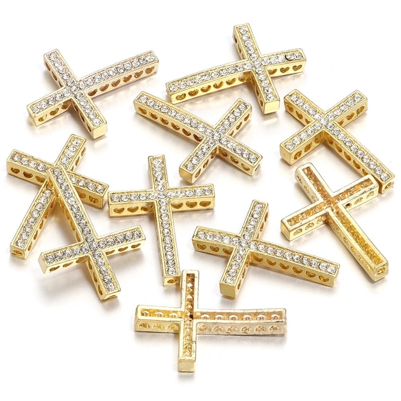 5 PCS/Package Alloy Rhinestones Cross Minimalist