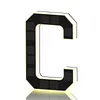 LED Illuminated Modern Address Sign Waterproof Personalized Solar Powered Address Number Dusk To Dawn Adhesive Or Screw Mount for Outside House Light Up Courtyard Hotel Bar