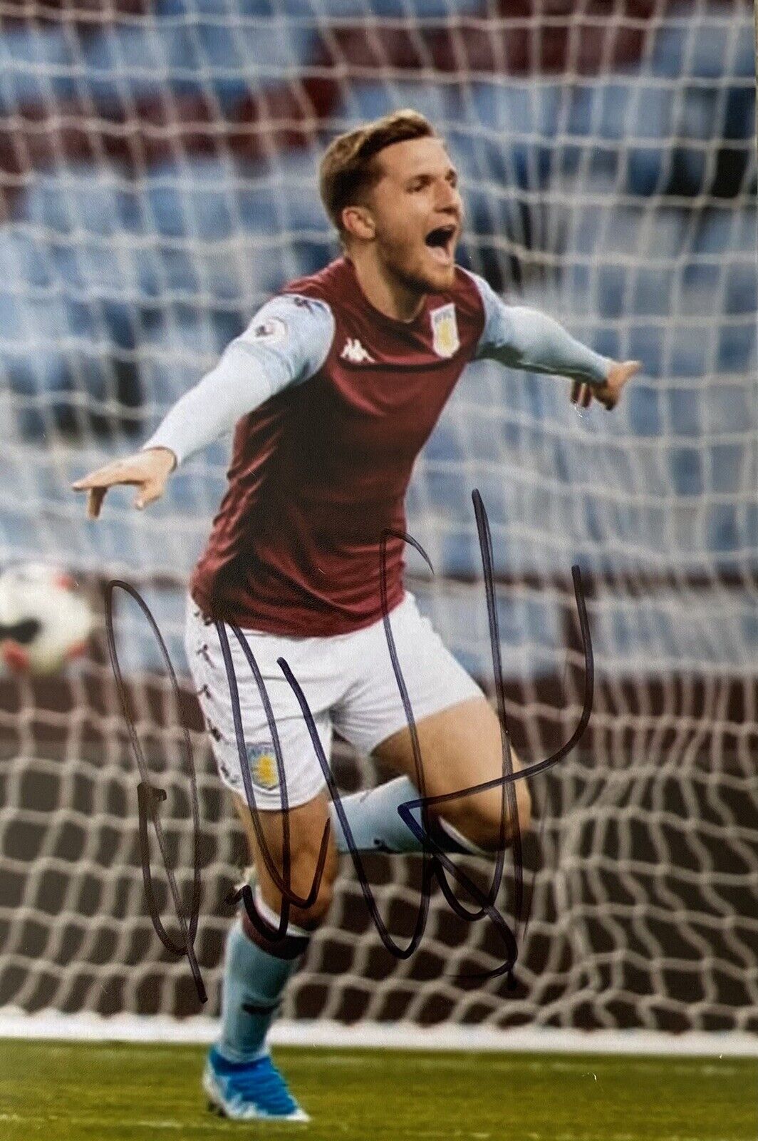 Indiana Vassilev Genuine Hand Signed Aston Villa 6X4 Photo Poster painting