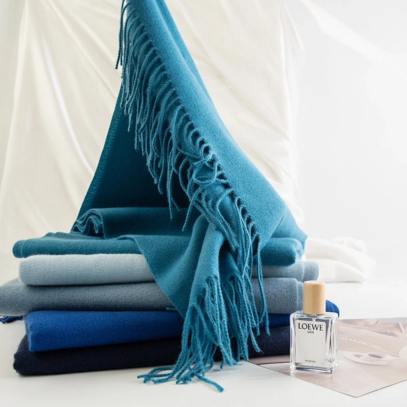 Scarf Winter Warm Windproof Shawl Women's High-end Korean Style Women's Cashmere Scarf
