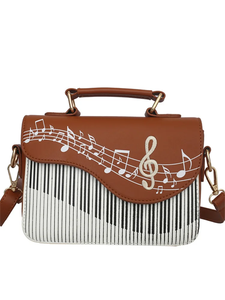 Music Notes & Piano Inspired Crossbody Bag