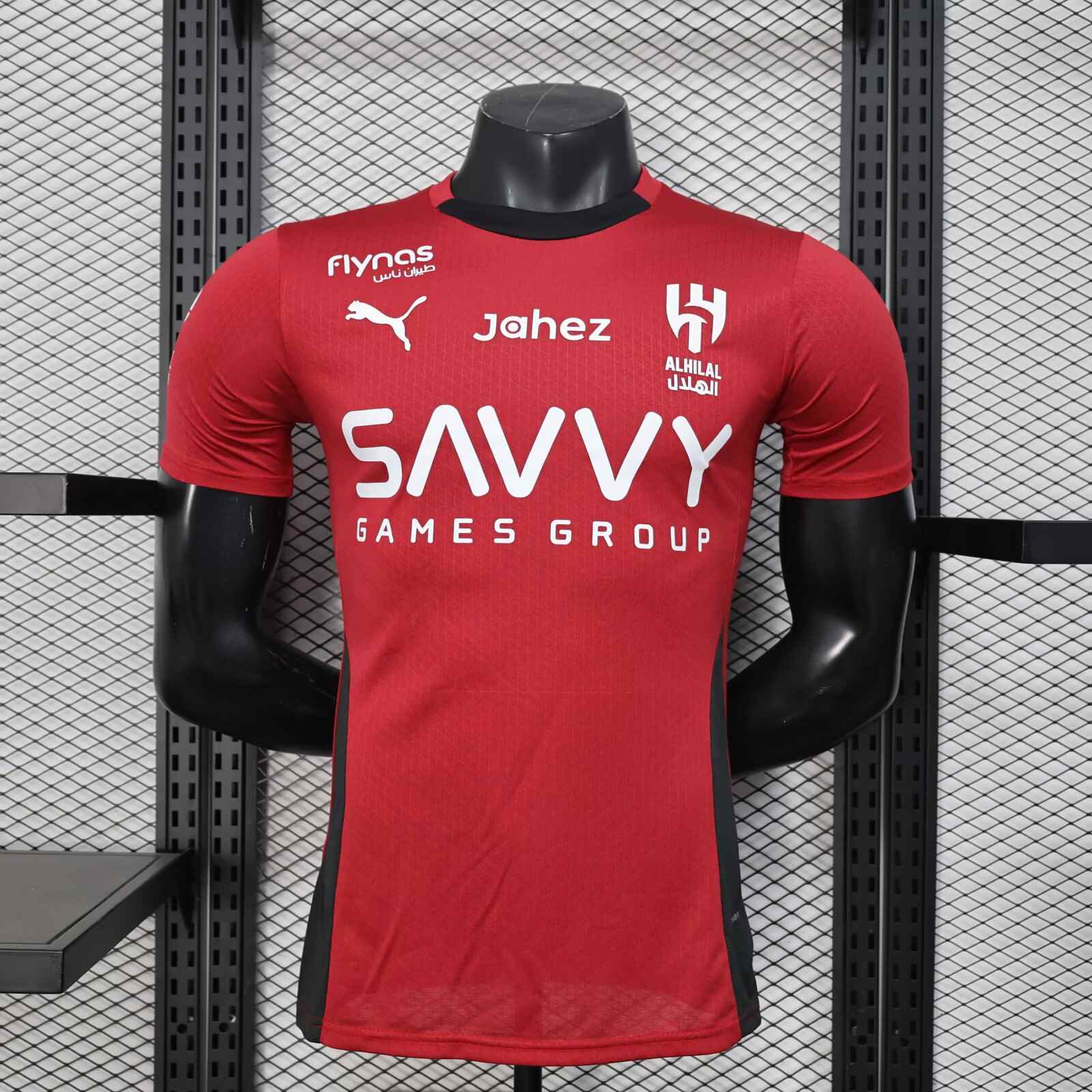 2025/2026 Player Version Al-Hilal Red Football Shirt（The player version jersey is a bit tight, please pay attention to the size selection）