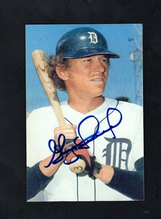 1974-76-GARY SUTHERLAND-DETROIT TIGERS AUTOGRAPHED PC SIZED COLOR Photo Poster painting