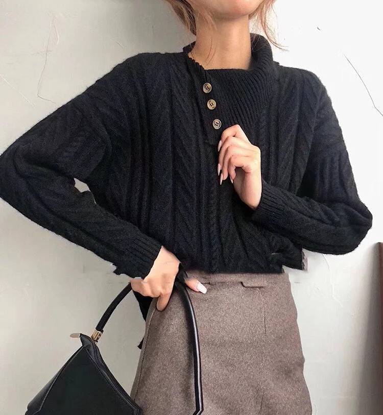 turtleneck New Winter Sweater Women Pullover Girls Tops Knitting Vintage oversize Autumn Female Knitted Outerwear Warm Sweaters