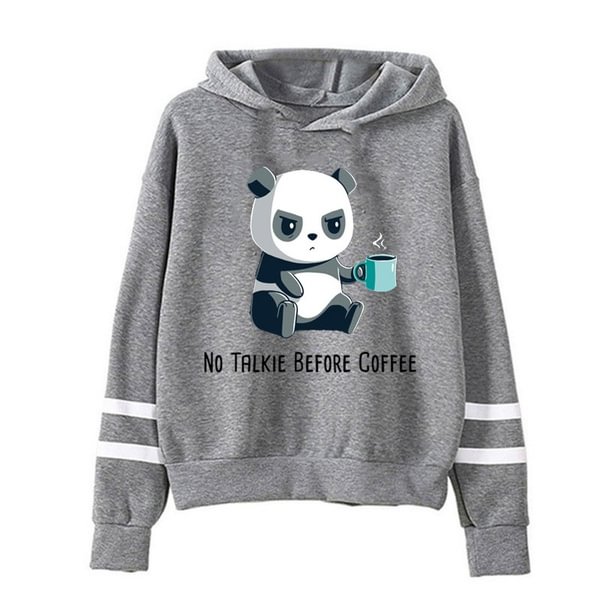 NO  Panda Printing Hooded Sweatshirt Cute Cartoon Sweatshirt Long Sleeve Hoodie Pullover - Shop Trendy Women's Clothing | LoverChic