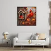 Birdhouse Cardinal-11CT Stamped Cross Stitch 50*50cm