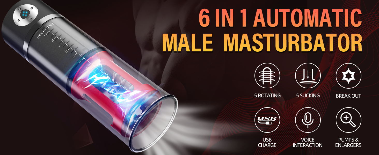 6 in 1 automatic male masturbator