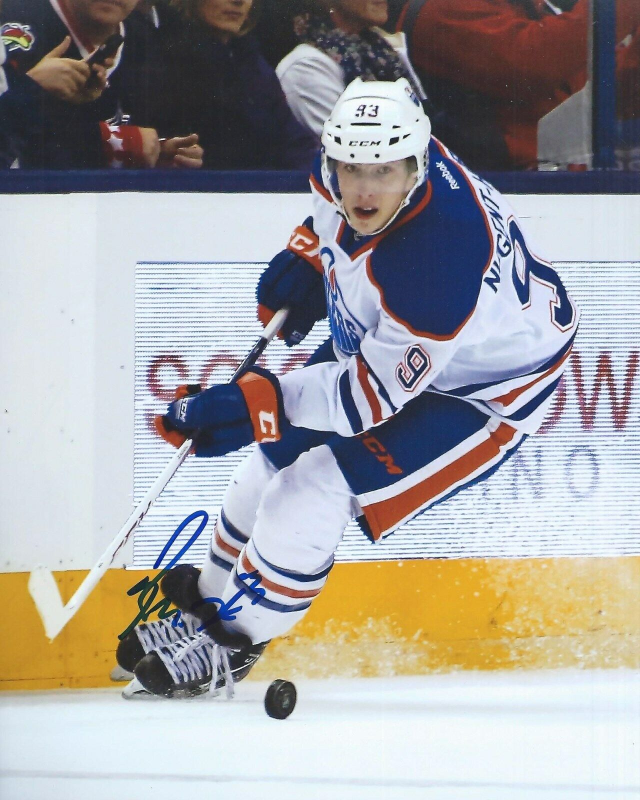 Ryan Nugent-Hopkins Signed 8x10 Photo Poster painting Edmonton Oilers Autographed COA J