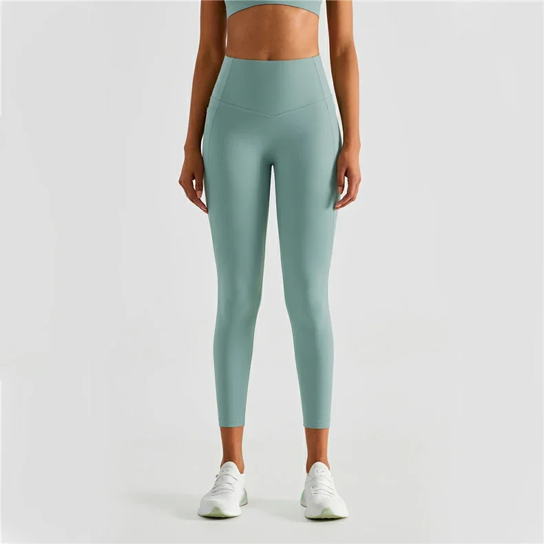 High quality mid rise leggings with pockets price at Hergymclothing yoga clothing shop