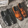 Men Business Metal Buckle Non Slip Soft Leather Dress Shoes -Dress Shoes