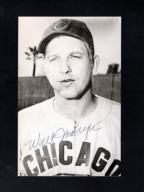 1958 WALT MORYN-CHICAGO CUBS VINTAGE AUTOGRAPHED Photo Poster painting-(d.1996)