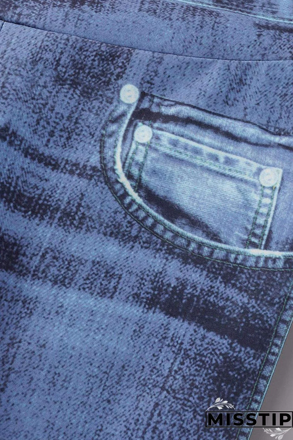 Blue Sportswear Print Patchwork