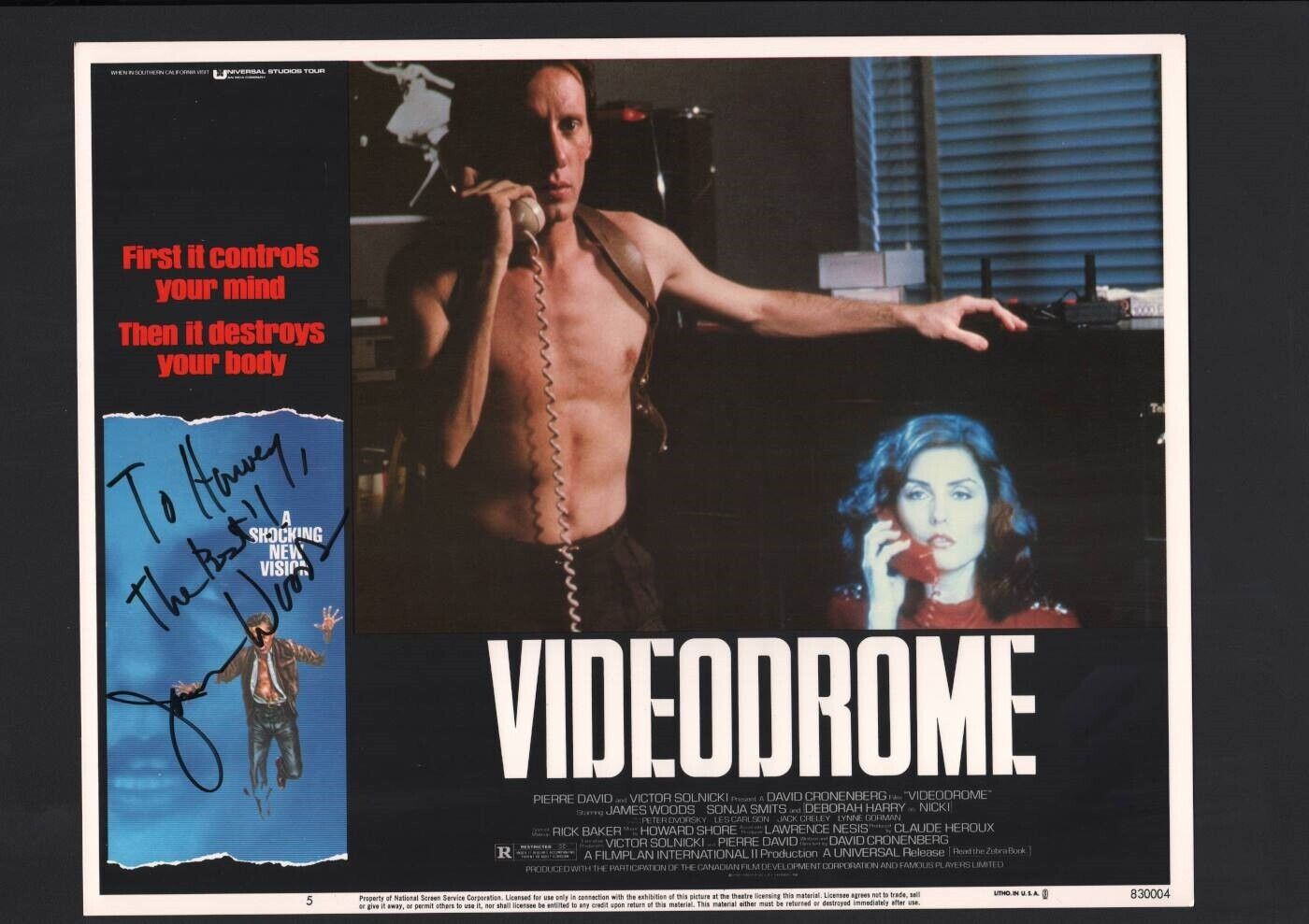 James Woods - Signed Autograph Lobby Card - Videodrome