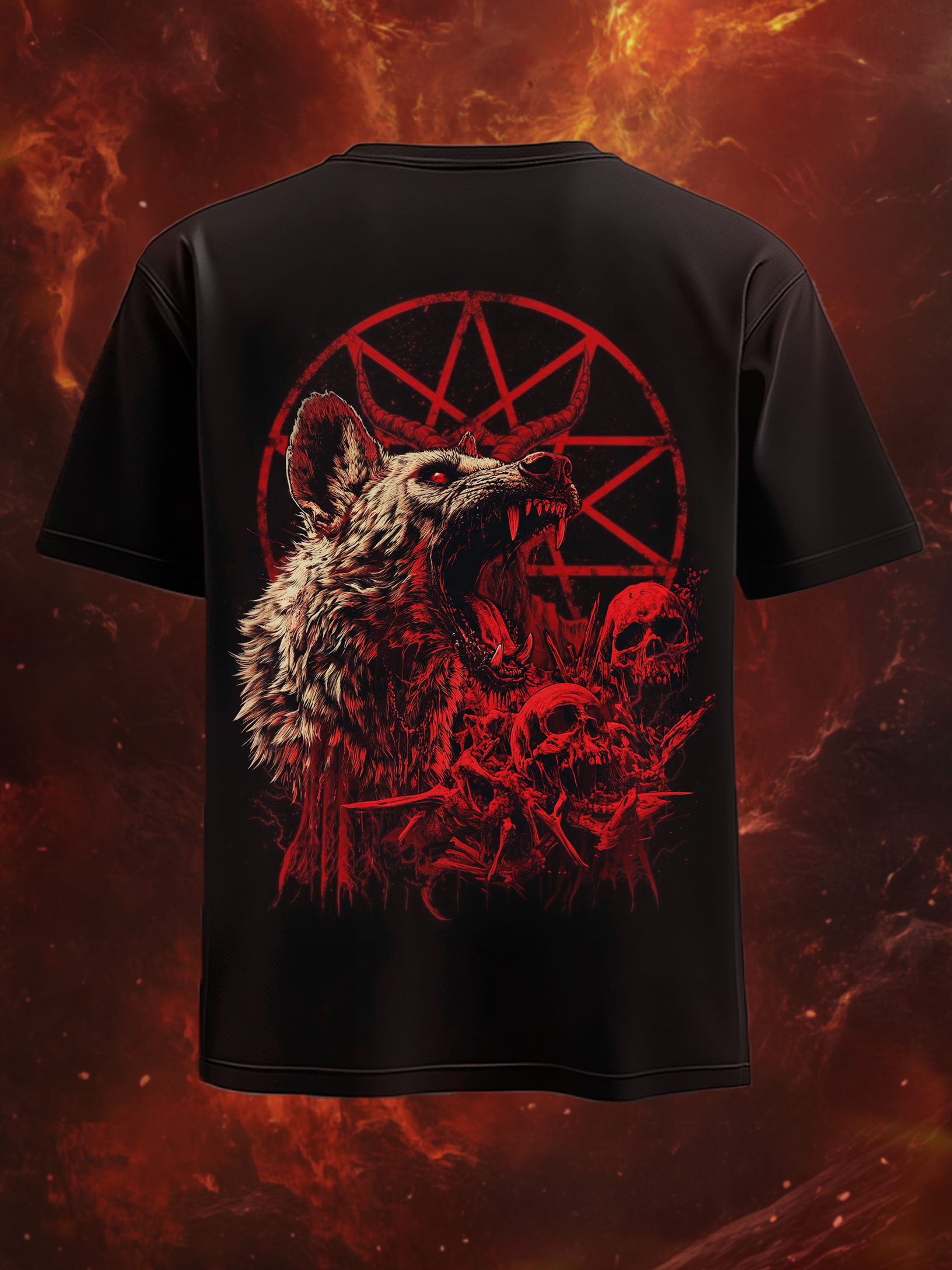 Art Satanic Hell's Keeper Print Short Sleeve T-Shirt