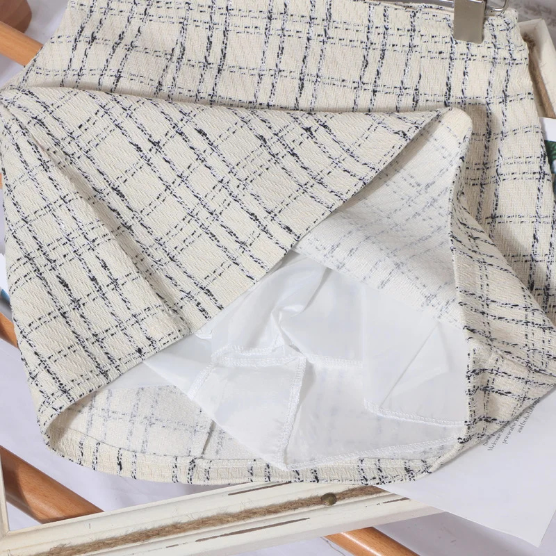 Nigikala Physical Shop Recommended Autumn And Winter Coarse Flowers Of The Semi-Body Skirt High Waist Thin Anti-Walking A Word Ass Short Skirt 8893