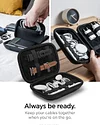 Portable Hard Shell Cable Storage Bag Portable Carrying Case for Electronic Accessories Power Adapter Travel Case to Store Power Cords, Chargers, USB, SD Cards