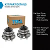 TRQ 2 Piece Rear Wheel Bearing & Hub Assembly Set with ABS Sensor Compatible with 2011-2017 Lexus CT200h 2020-2022 Toyota Corolla 2016-2022 Prius 2017-2022 Prius Prime