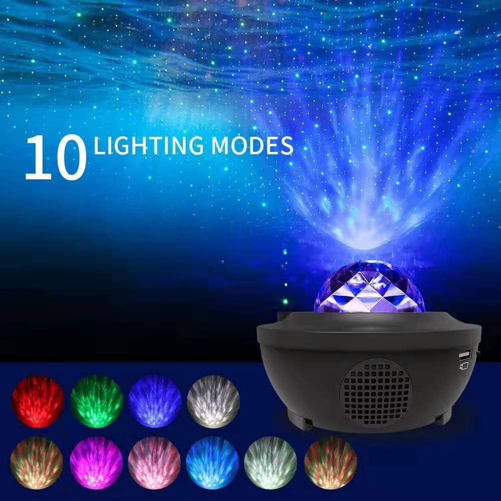 LED Projector Light Bluetooth-compatible Music Player Remote Control Disco Lamp от Cesdeals WW