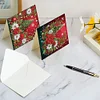 (US Only)6PCS DIY Diamond Art Greeting Cards Congratulations Card & Gift (Christmas Tree)