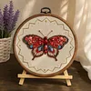 15x15cm Bead DIY Cross Stitch Kits Embroidery Needlepoint Starter Kits with Embroidery Hoop Cross Stitch Art and Crafts Kits for Beginners Adults Home Decor