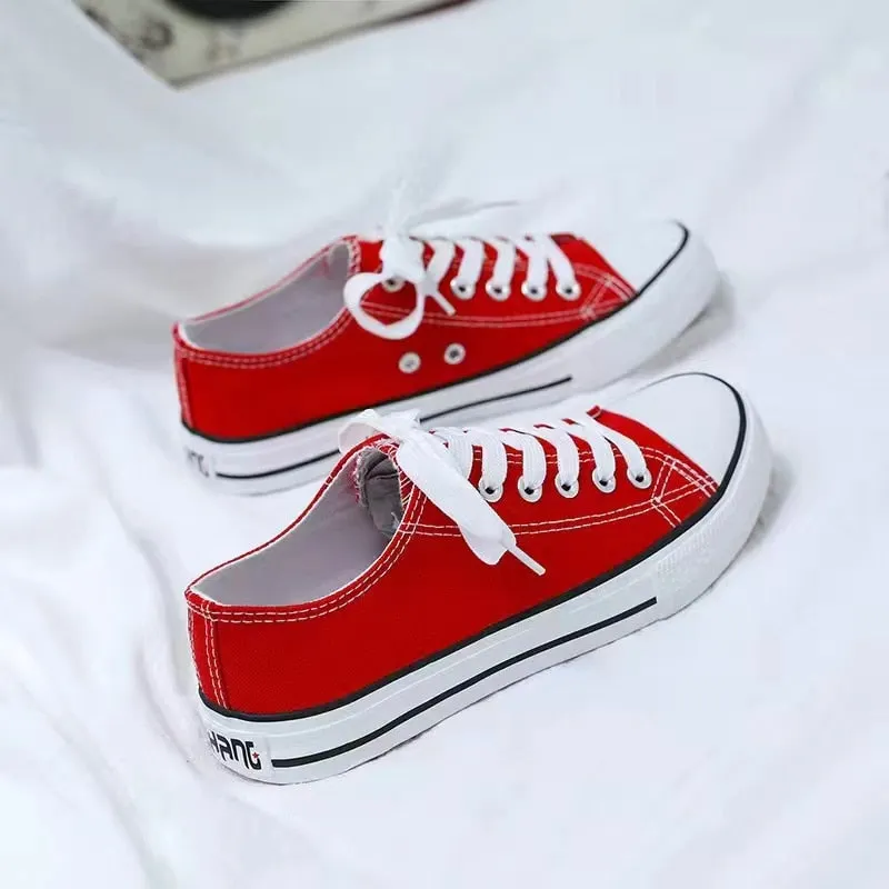 2022 New Korean Style Ulzzang Daisy Canvas Shoes for Women 45 White Black Yellow Green Purple Color sneakers women