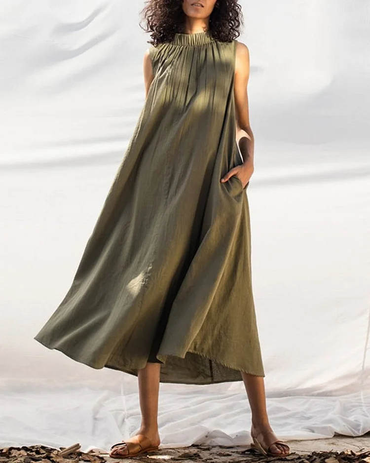 Summer Green Tent Dress