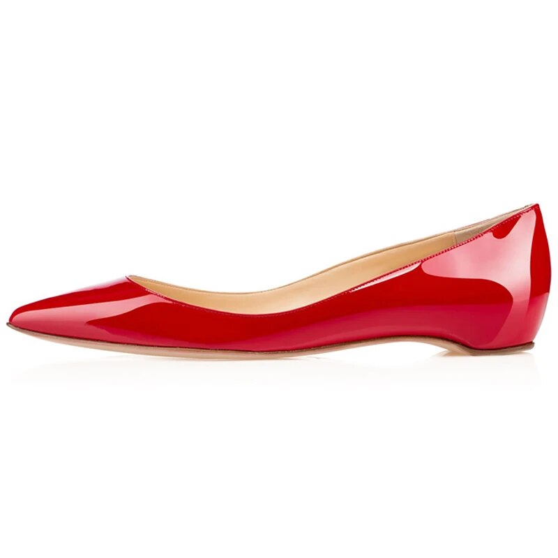 TAAFO Ballet Flats Women Ballerinas Multicolor Casual Loafer Red Beige Bottom Shoes 