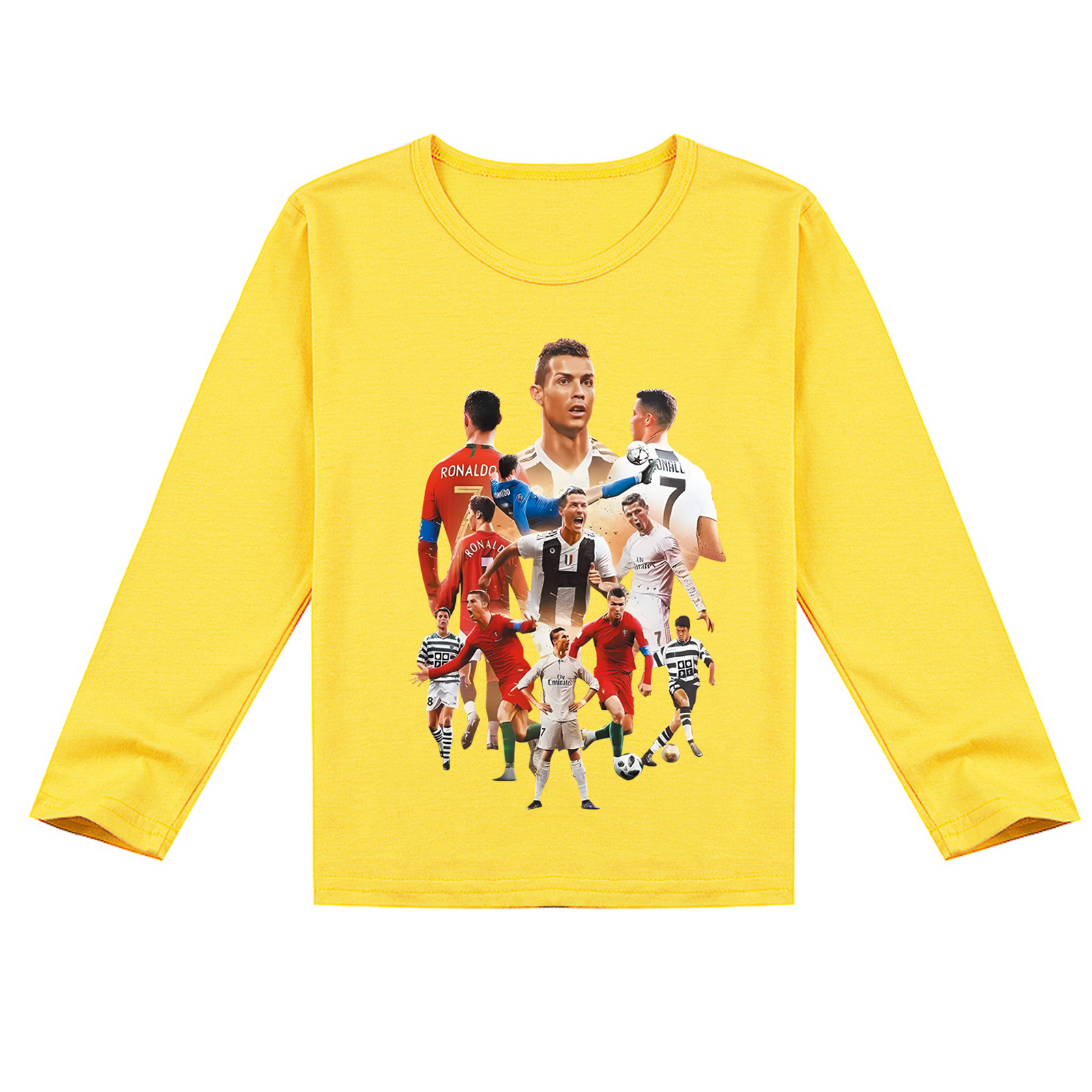 Mayoulove Cool Cristiano Ronaldo Long Sleeve T-Shirt for Boys  Girls - Perfect Gift for Soccer Fans-Mayoulove